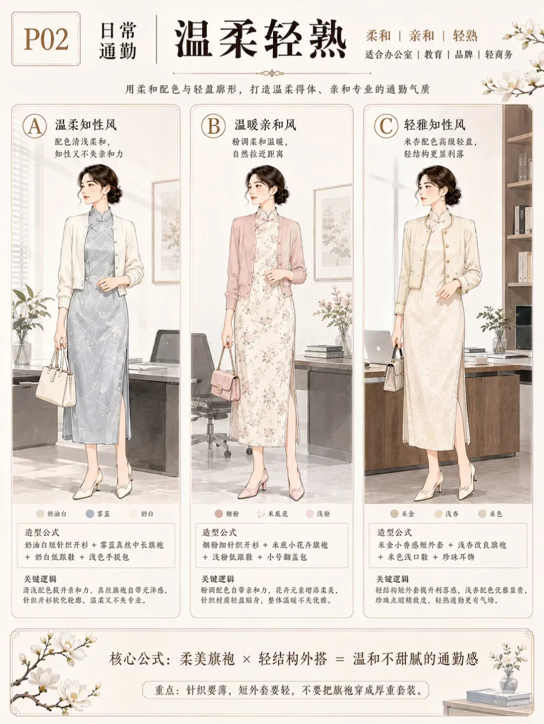 买了旗袍不敢穿出门?该减的不是身材,是搭配的隆重感