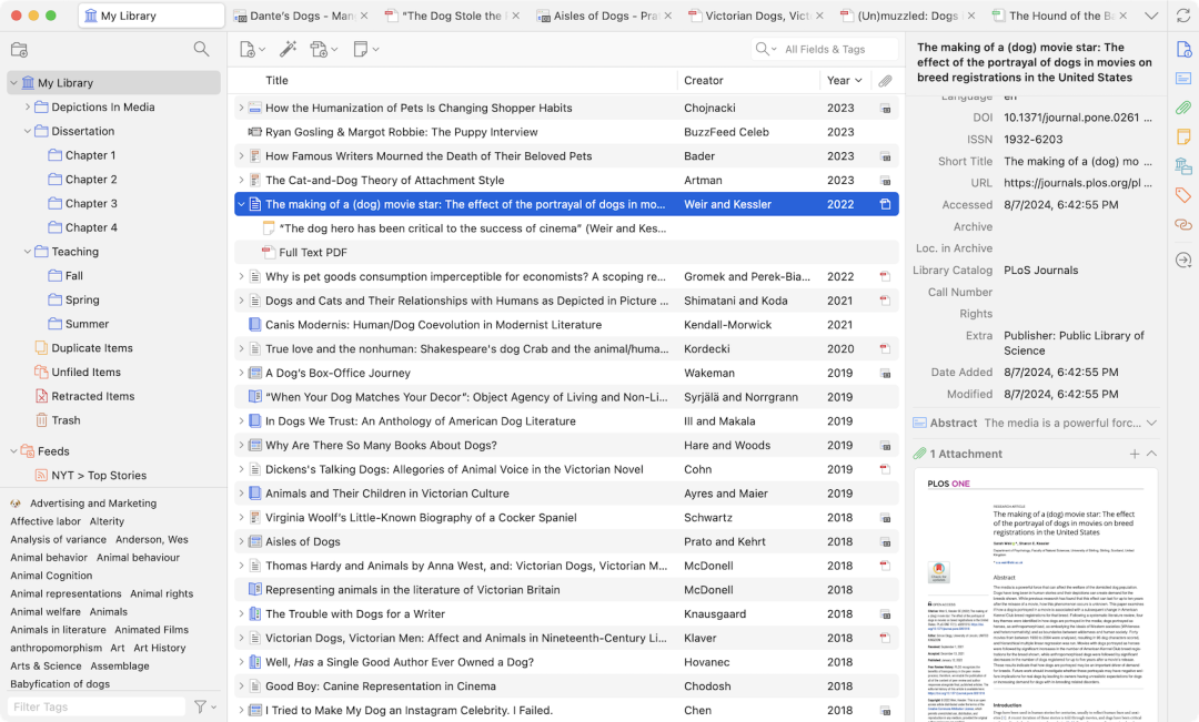 Zotero 插件减法清单:把教程里的热门插件挨个核查了一遍,两个已停更,开学先装 3 个就够