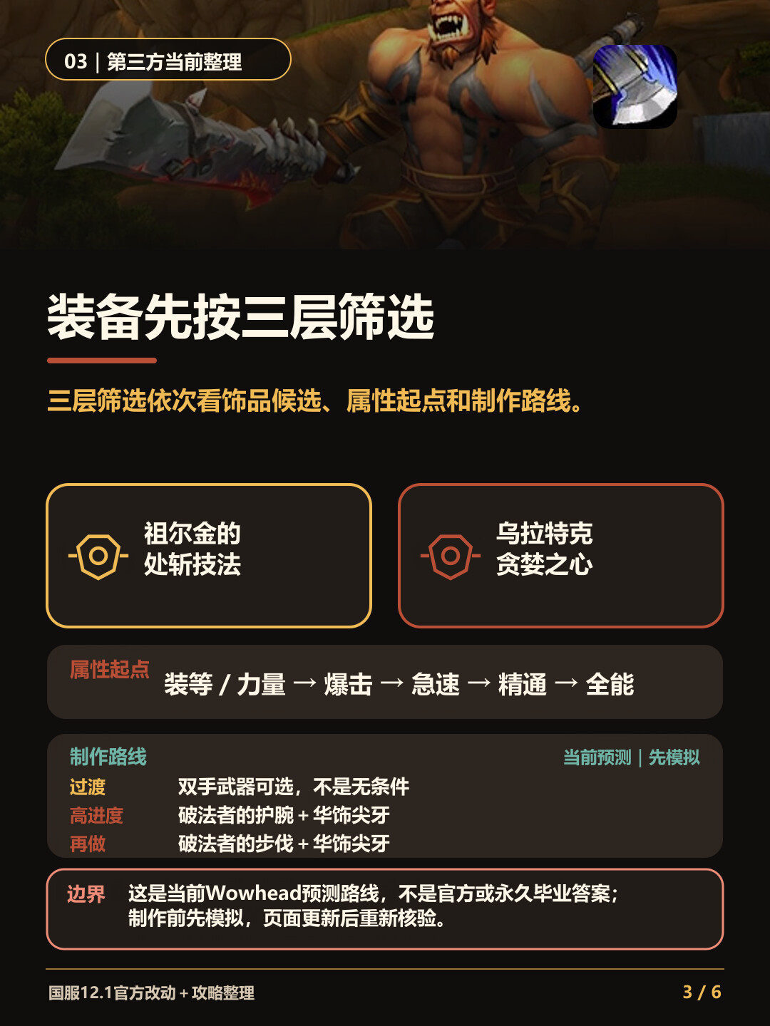 武器战12.1首周,攻略自己都说