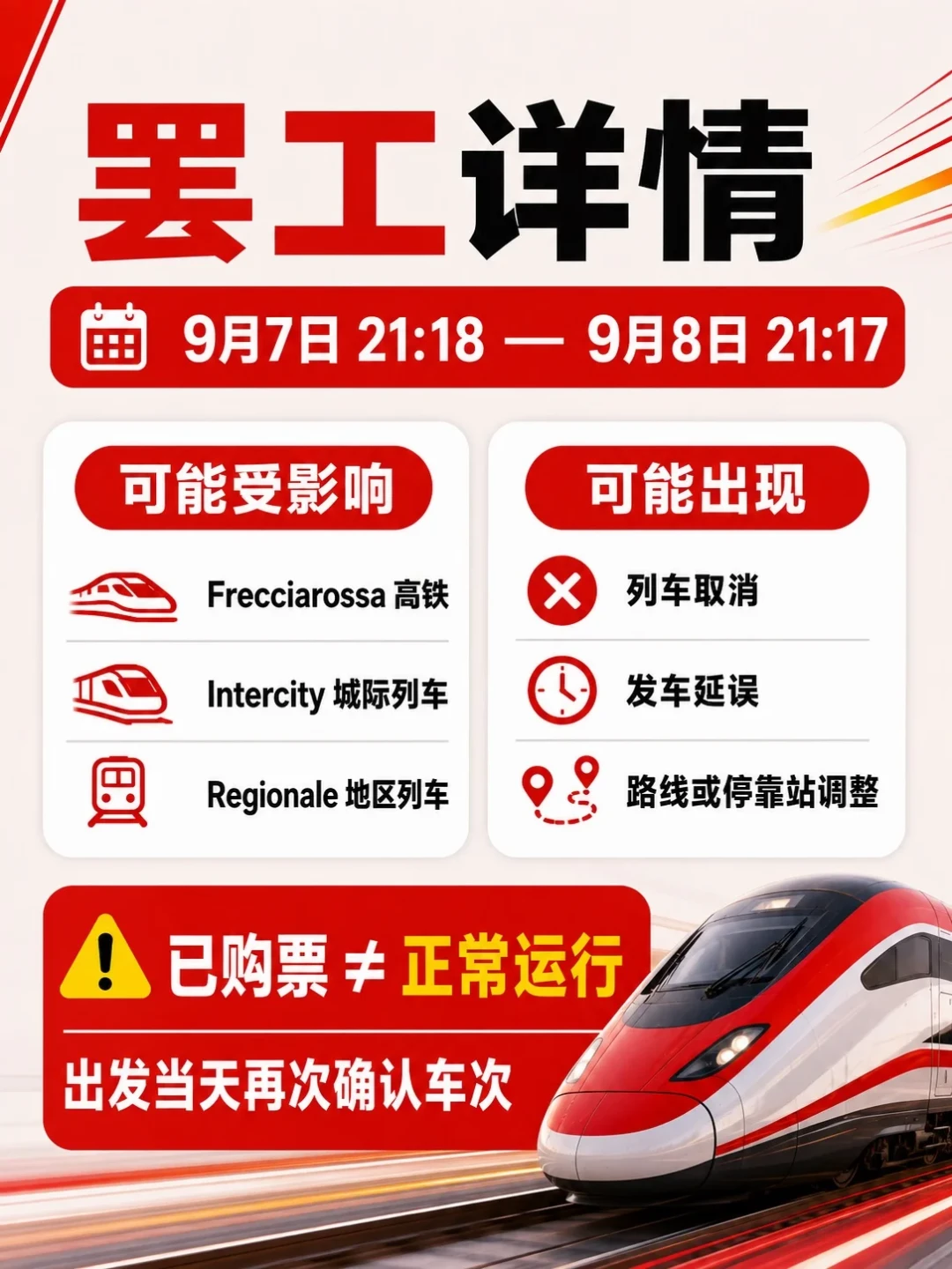 佛罗伦萨到罗马，临时买89欧、提前订8.25欧：国庆去欧洲，境内火车现在就该锁了，9月2日OUIGO闪促开抢，六国折扣逻辑一次讲清