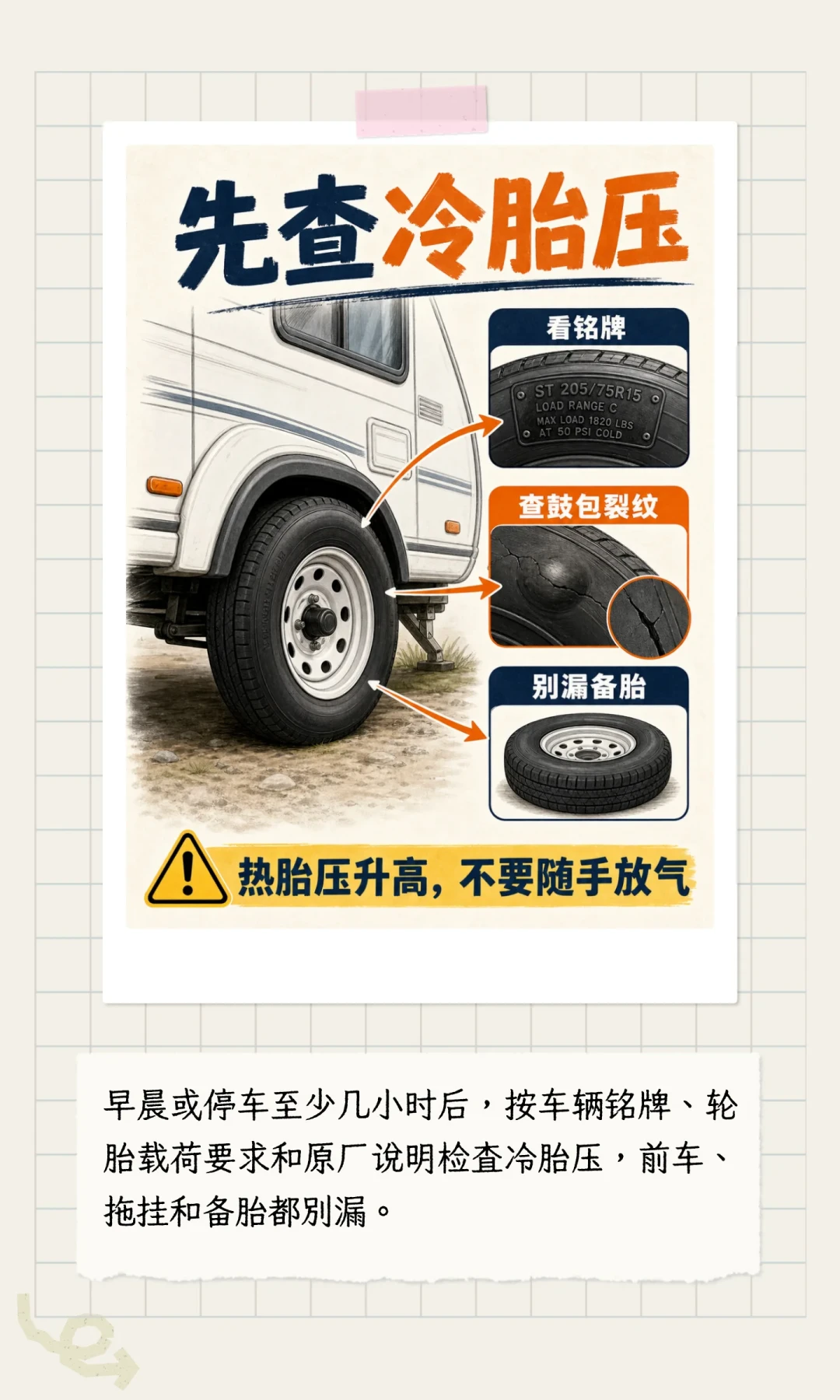 拖挂房车开始甩尾时,千万别急刹:国庆首趟出发前,把配重、水平和这根绳查明白