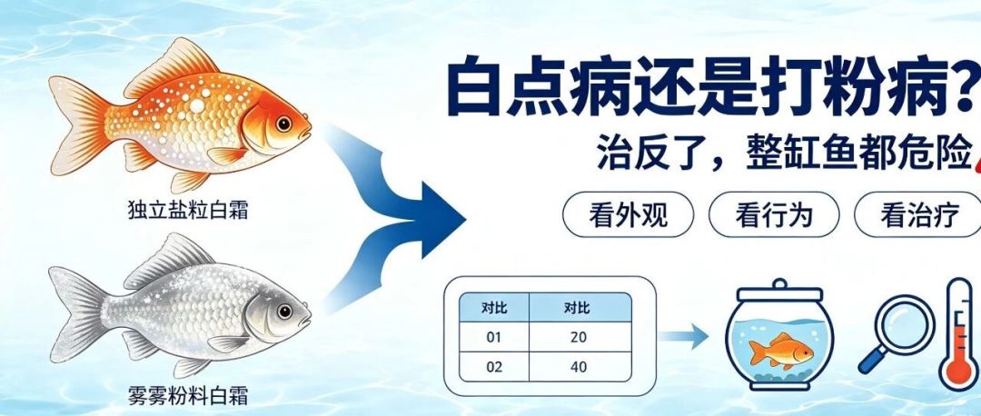 入秋鱼长白点,第一反应是升温加盐?对比全网90多篇流行疗法,第一步最容易做错