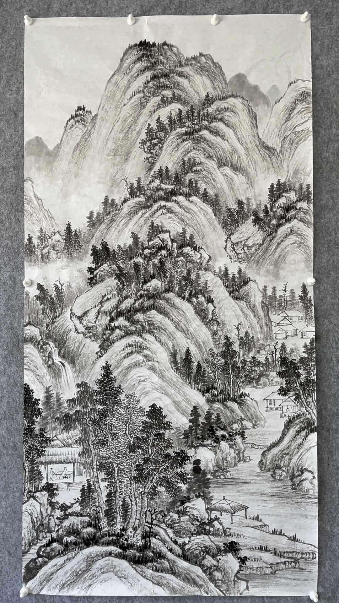 AI画已经混进“彩墨山水”了：真手绘卖600被怀疑是喷绘，5个地方一眼辨真假