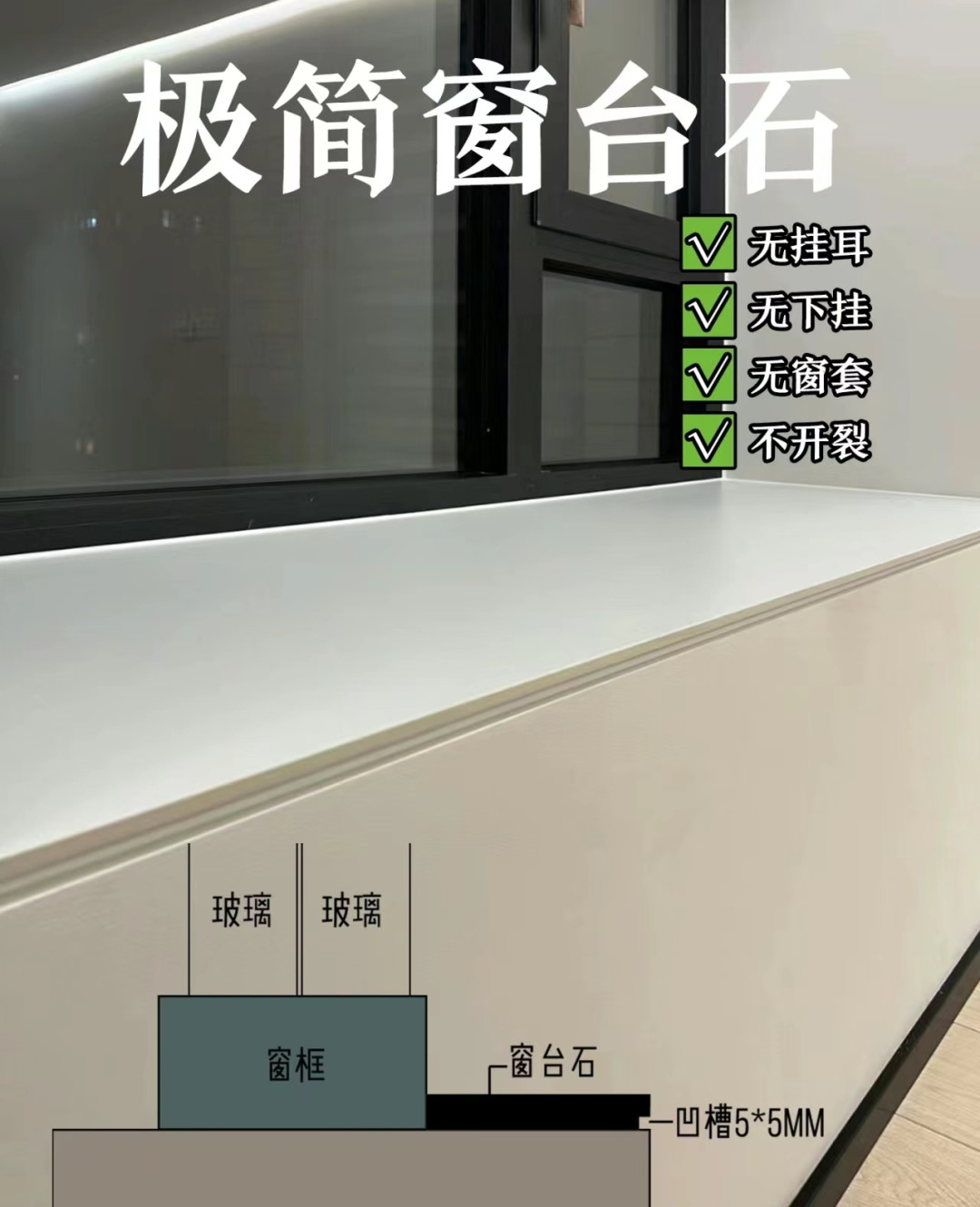 窗台石别只纠结下挂和小耳朵:对完两派高赞帖才发现,裂不裂看的是另外3件事(附预算档位)