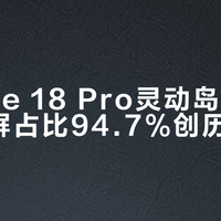 iPhone 18 Pro灵动岛缩小35%，屏占比94.7%创历史新高