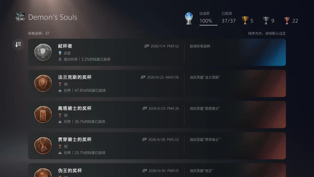 恶魔之魂重制版白金实录:60到80小时、2到3个周目,最难对付的是没人回的联机求助帖