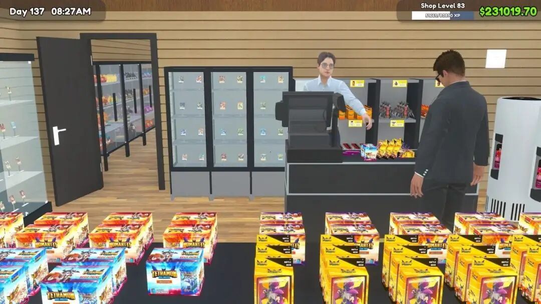 《TCG卡牌店模拟器》1.0倒计时两周:员工工资、奖金、主要任务,这本账先算清再转正