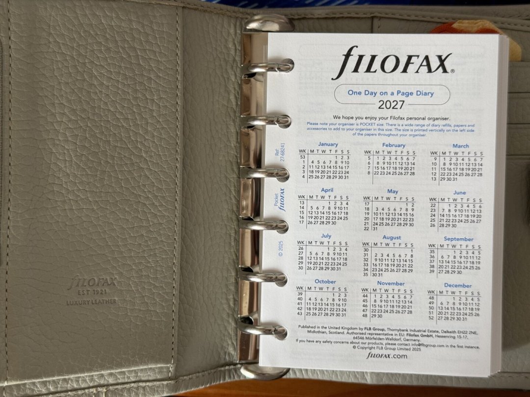 「一张五十实在是耗不起」:Filofax 2027内页平替四条路,先对毫米再下单