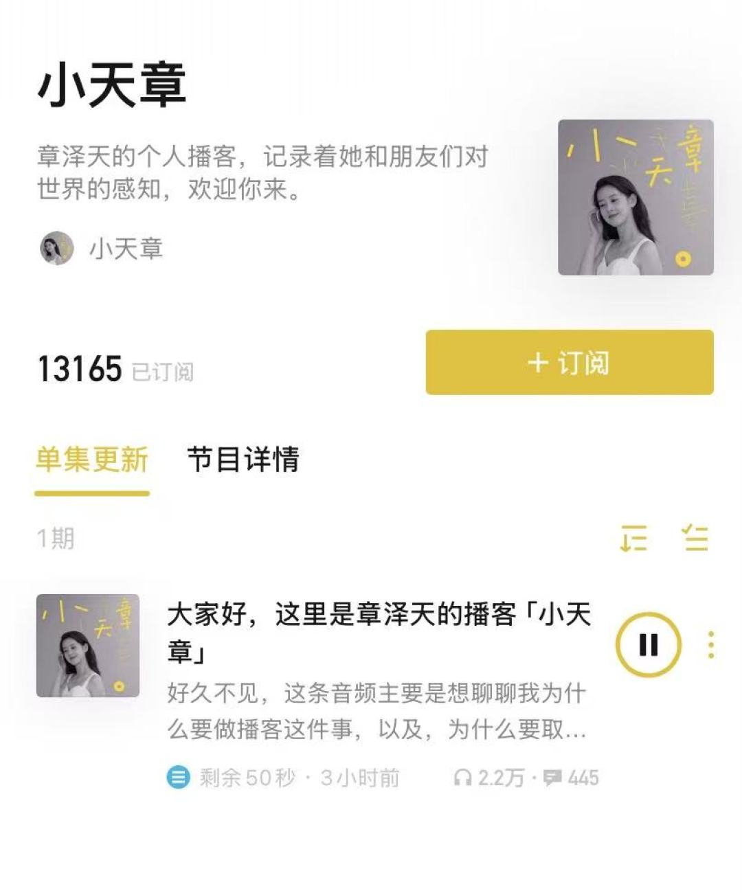 何超琼这期首日播放破10万,账号却只有3.4万粉:把「小天章」全账号数据和首日口碑对完,这107分钟值不值得听我说清了