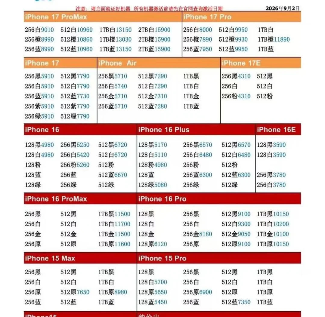 iPhone17 Pro一天回涨300块,离苹果发布会只剩一周:拍视频的手机党,等万元18Pro还是现在上车,这笔账替你算好了