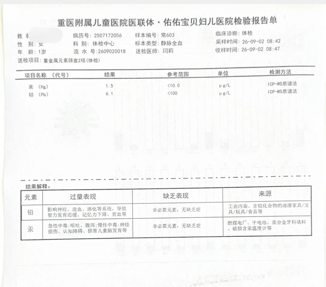 美素佳儿“铅超标”第40天，战场转到儿保诊室：家长晒出的血铅化验单，哪个数值才真的要复诊？