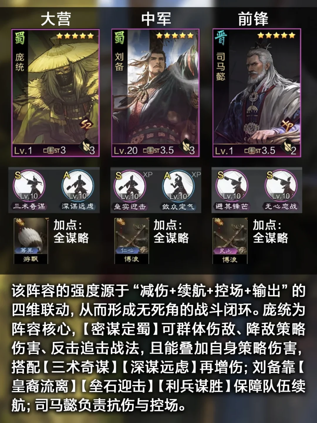 同一个庞统,四款游戏四种命:望神州里前五,三谋里陪跑,连环计到底该不该抽