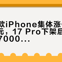 苹果老款iPhone集体涨价最高2300元，17 Pro下架后第三方跌破7000元