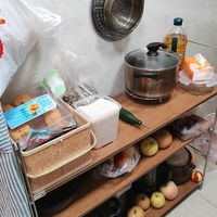 厨房置物架落地多层靠墙一体收纳分层架