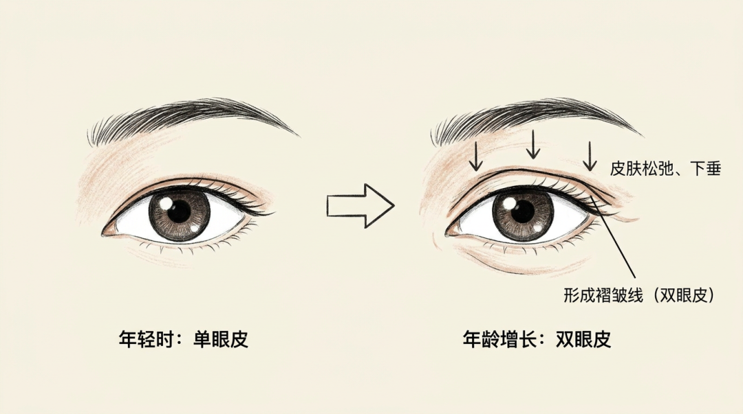 省钱小窍门:想要双眼皮的别着急,等老了皮松了自然就有了