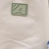 奶油绿边双肩包的设计特点