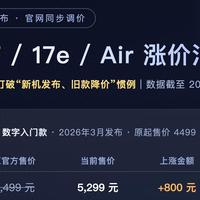 iPhone18 Pro系列发布，3款老款iPhone上调售价，最高涨幅2300元
