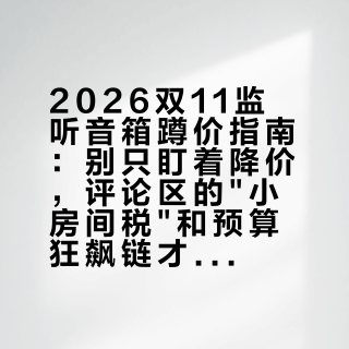 2026双11监听音箱蹲价指南：别只盯着降价，评论区的"小房间税"和预算狂飙链才是真实成本