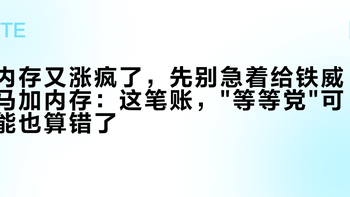 内存又涨疯了，先别急着给铁威马加内存：这笔账，