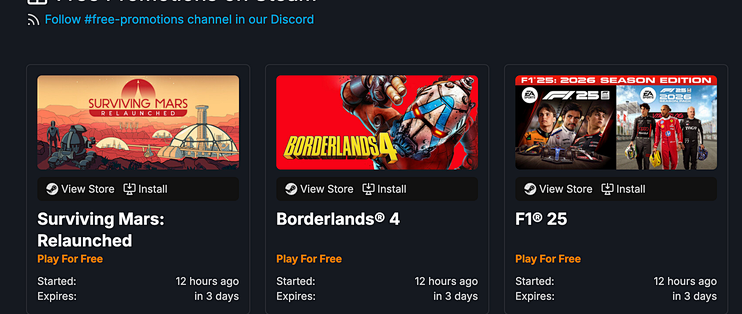 SteamDB免费监控页，Steam上想白嫖游戏盯这一个页面就够