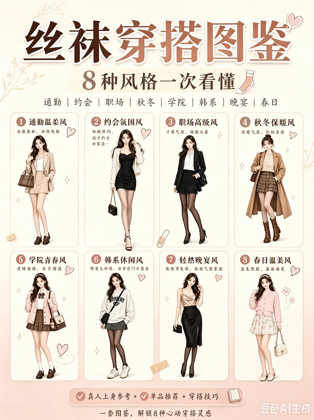 标题：丝袜穿搭图鉴
