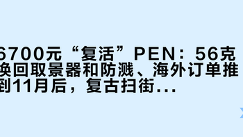 6700元“复活”PEN：56克换回取景器和防溅、海外订单推到11月后，复古扫街党下单前先把这三笔账算清