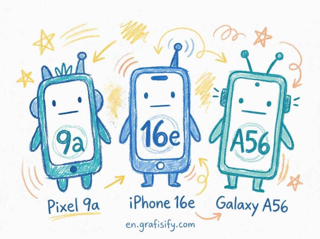 学生手机怎么选？Pixel 9a、Galaxy A56、Nothing Phone 3a与iPhone 16e按需求对号入座