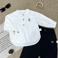 男宝周岁礼服选这件就对✨Oakmont 立领纯棉磨毛衬衫