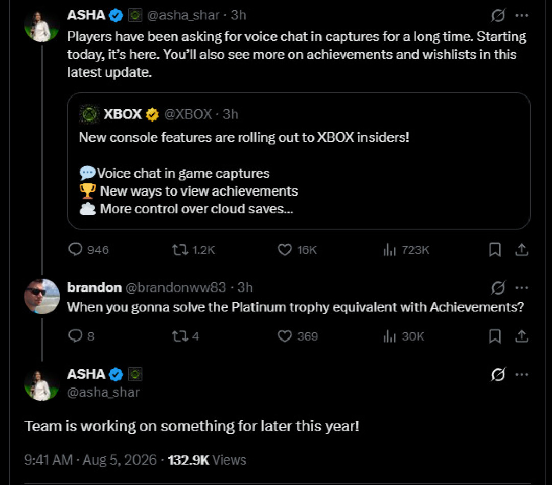 千万成就分是挂刷机刷出来的:Xbox白金奖杯官宣今年落地,《战争机器:事变日》疑似首批支持,成就党先等这三个答案