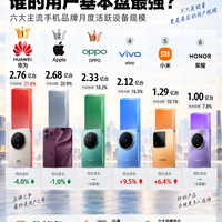 国内手机市场“六大巨头”,谁的用户基本盘最稳?
