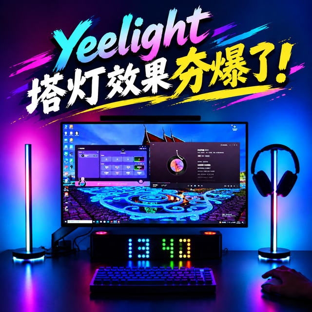 入手Yeelight的氛围塔灯，效果真是夯爆了！