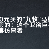 花2880元买的"九牧"马桶，鉴定完是假的：这个卫浴巨头身后藏着几层仿冒者？