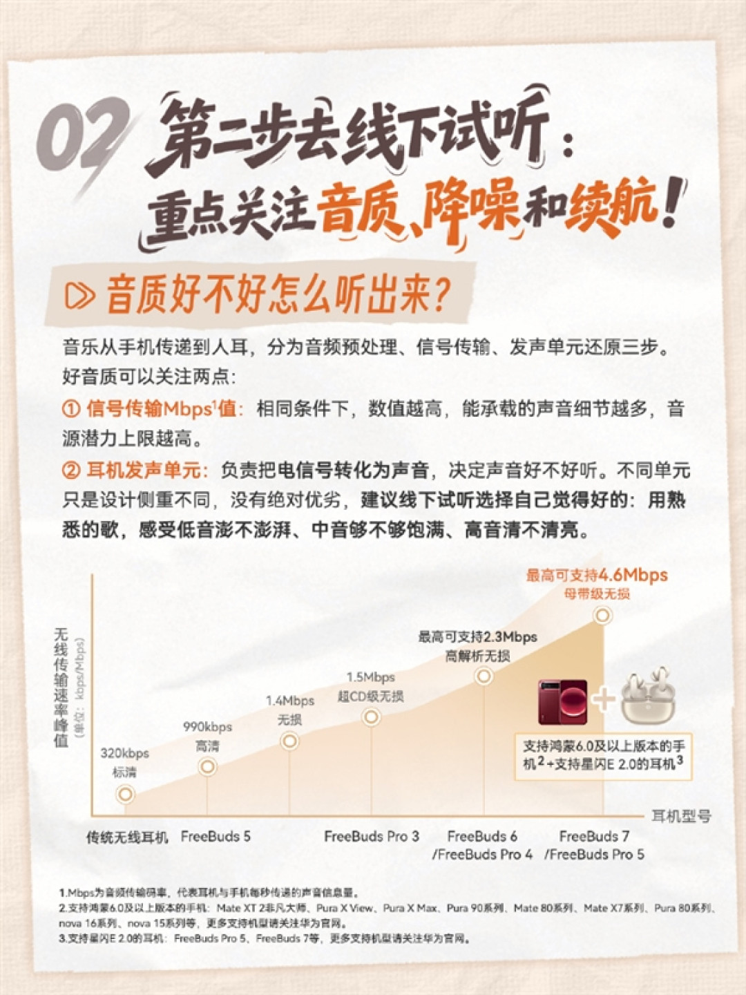 余承东公布无线耳机选购指南：第一步先别管音质、降噪、续航