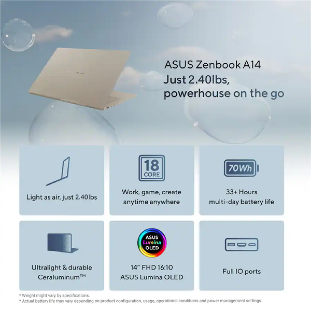 史上最低价!华硕Zenbook A14狂降3150元:骁龙X2 Elite+16小时续航