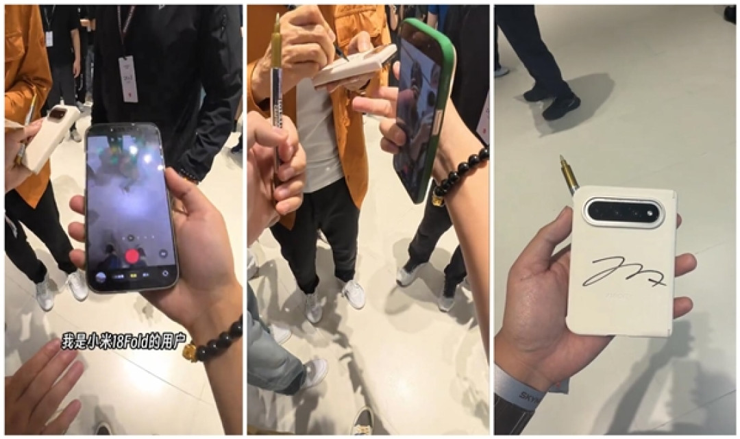 追星成功！博主拿着小米18 Fold找雷军签名：终于如愿以偿