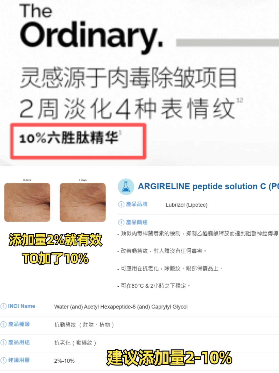 二苯胍检测风波过了两个月:再买 The Ordinary 的 10% 六胜肽前,先把三个数算清楚