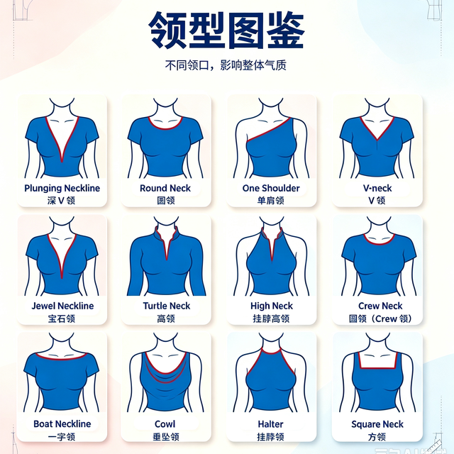 标题：不同领口，影响整体气质