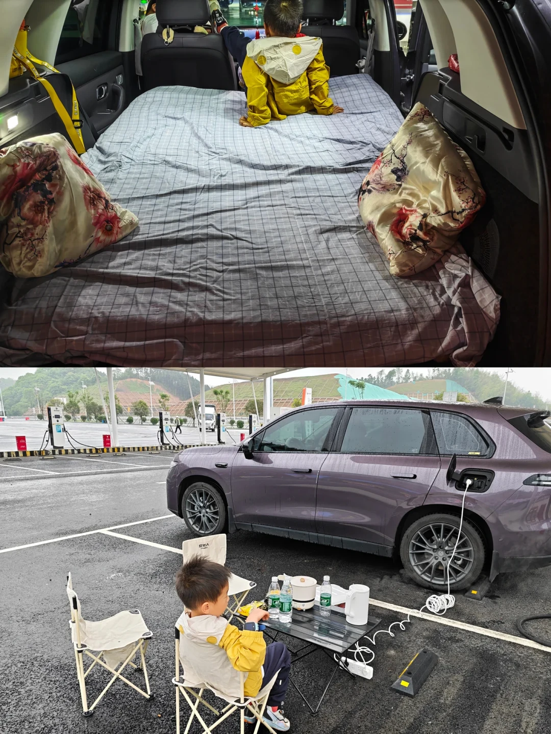服务区睡一晚真耗6度电？对完8组车主实测，国庆电车过夜真正怕的不是电费