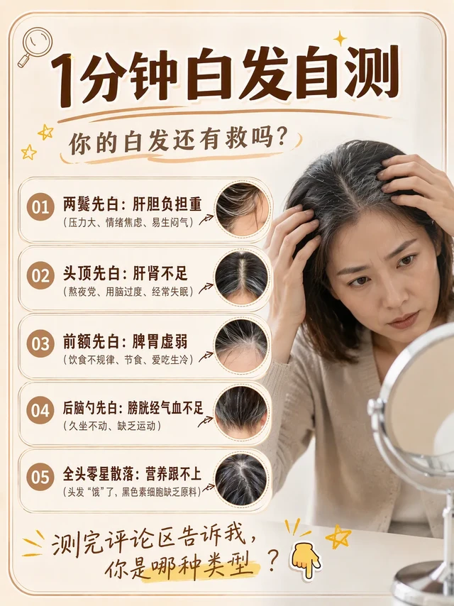 1分钟白发自测｜你的白发还有救吗？