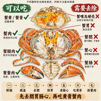 螃蟹哪些能吃哪些要扔？一张图拆明白🦀