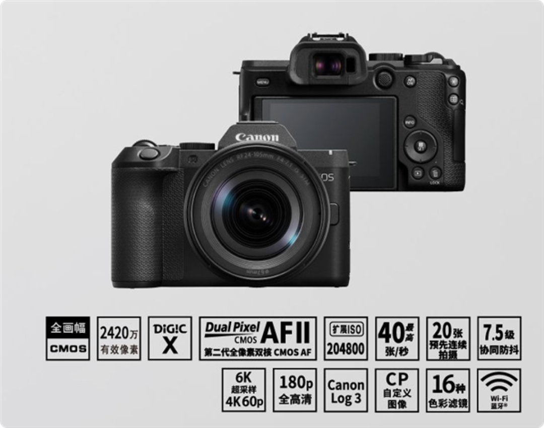 佳能正式发布EOS R8 Mark II:2400万像素全画幅、首次加入机身防抖