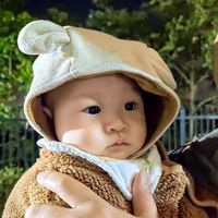 秋冬宝宝护耳帽，保暖防风护囟门