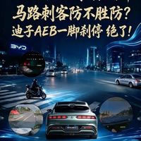 比亚迪AEB应对突发路况实测