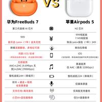 半入耳降噪耳机二选一｜FreeBuds7 VS AirPods5