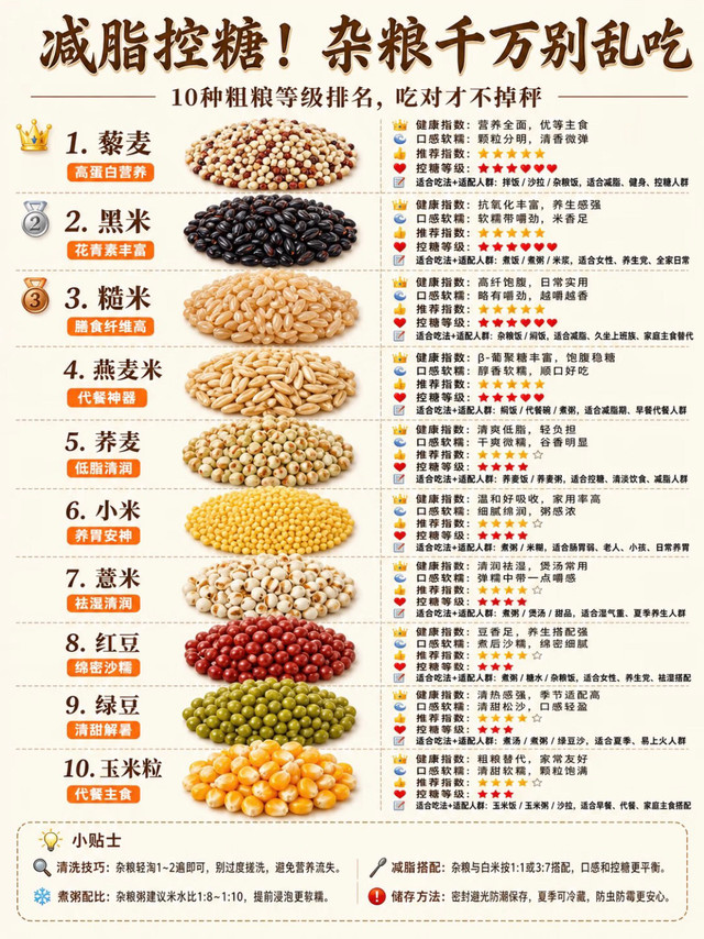 粗粮排行榜，第一名蛋白质比鸡蛋还高！被严重低估的食物！