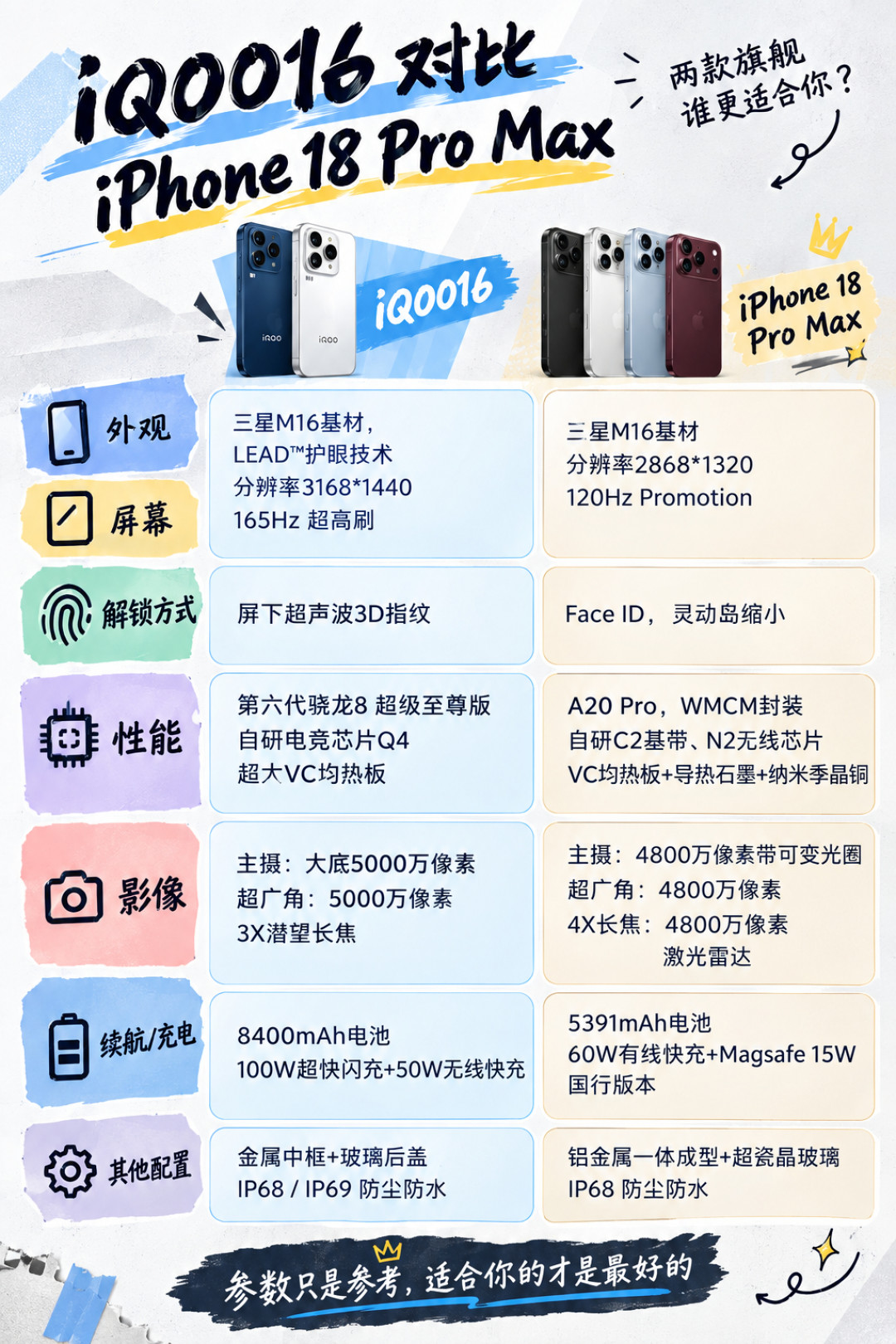 iQOO16真机把2K和165Hz放进同一张参数表:一加16