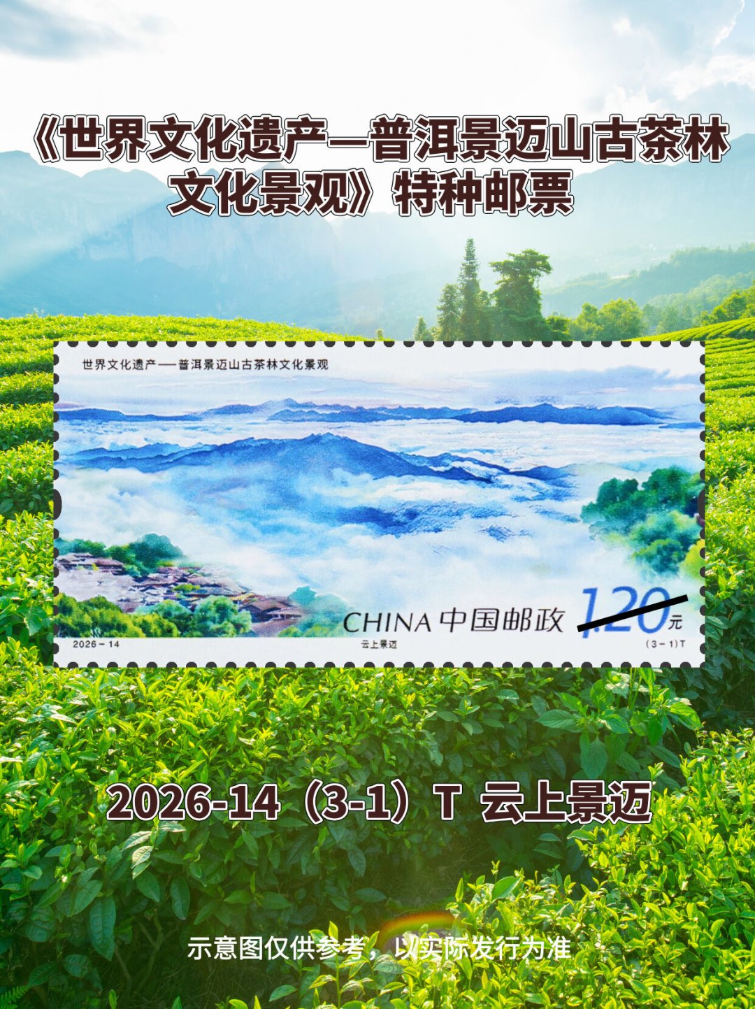 景迈山邮票明天发行:版式二期货喊到25元,套票求购价却破了发——同一套邮票的两张价签,你先看哪张