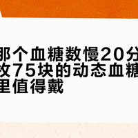 赛道上那个血糖数慢20分钟：秋赛季这枚75块的动态血糖仪，只在训练里值得戴