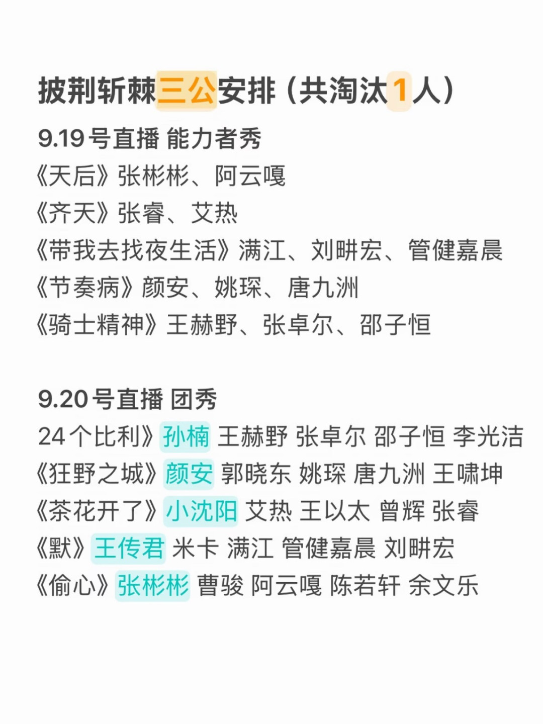 四公歌单征集榜第一名,偏偏是最难登台的那首:投稿前先看懂这三张单子