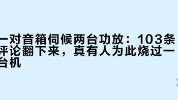 一对音箱伺候两台功放：103条评论翻下来，真有人为此烧过一台机